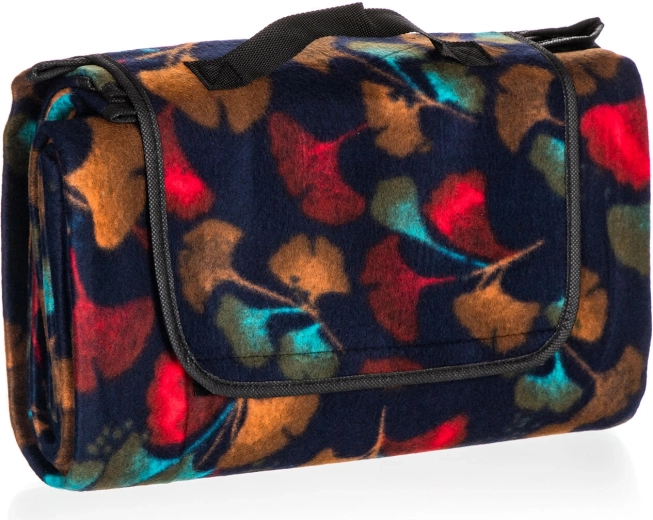 Kempingová pikniková deka 170 × 140 cm fleece s izolačnou podložkou