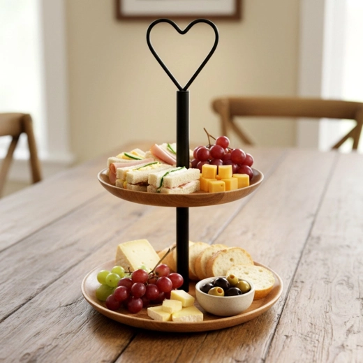 Dvojposchodové servírovanie s úsporou miesta