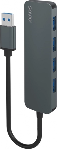 Savio 4‑portový USB hub 3.1 Gen 1 (USB‑A)