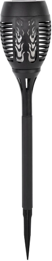 Solárna záhradná lampa 12 LED, čierna, 50 cm
