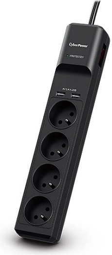 Prepěťová ochrana CyberPower 4x FR so 2x USB, 1,8 m