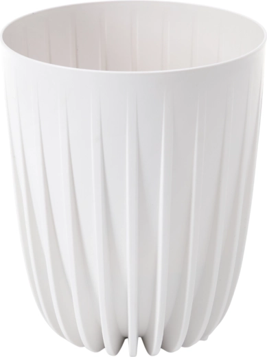 Kvetináč Mira 30 cm biely s vložkou