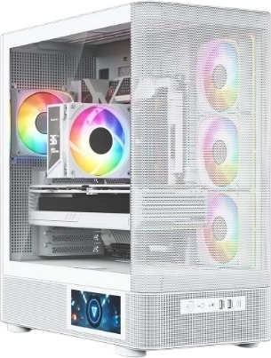 Počítačová skriňa MODECOM Volcano AQ400 ARGB Midi Tower biela