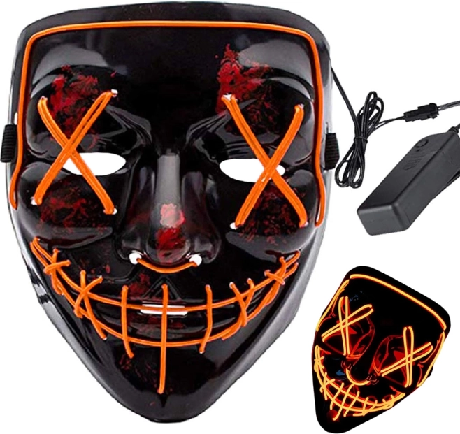 Svietiaca LED maska v štýle Očista na Halloween a párty