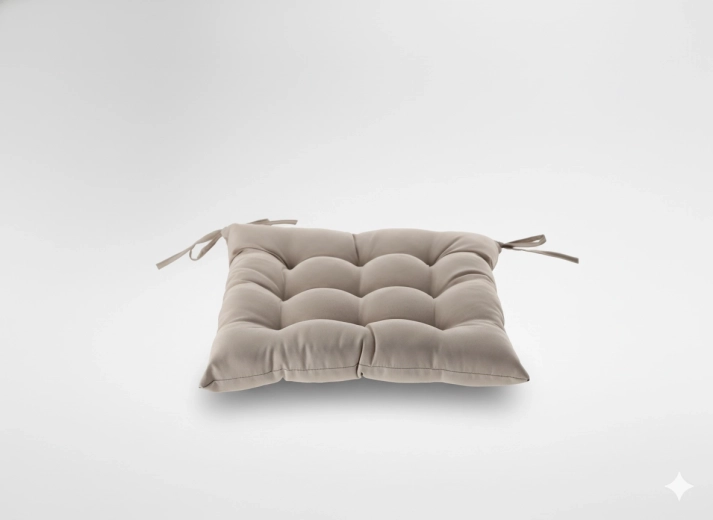 Polstrovaný podsedák na stoličku 40 × 40 × 6 cm – prírodný