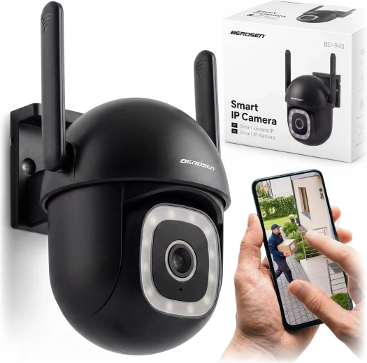 Berdsen vonkajšia otočná Wi‑Fi IP kamera 5 MP s detekciou osôb a sirénou