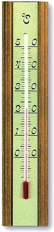 Izbový drevený teplomer s kovovou stupnicou 20 cm