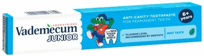Vademecum Junior detská zubná pasta spearmint 6+ 75 ml