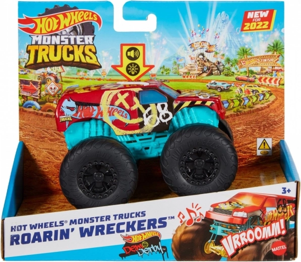 Hot Wheels Monster Trucks Roarin' Wreckers 1:43 so svetlami a zvukmi