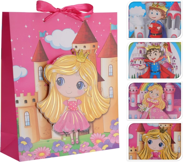Darčeková taška 3D detská 40 × 30 × 12 cm, mix dekorov