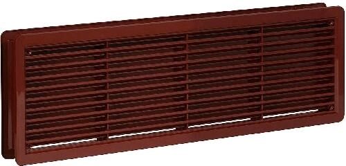 Vetracia dverová mriežka 400 × 130 mm, hnedá, plast (2 ks)