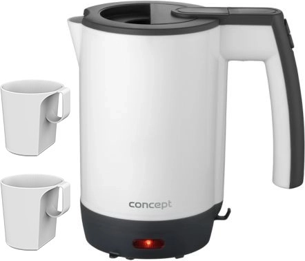 Cestovná rýchlovarná kanvica Concept travel 0,5 l s 2 hrnčekmi