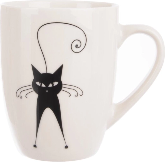 Porcelánový hrnček s motívom mačky 370 ml