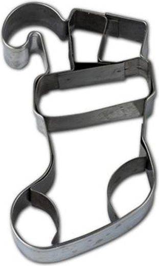Vykrajovátko na cukrovinky – ponožka, 7–8 cm, strieborné