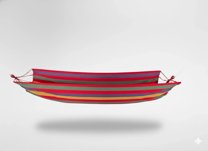 Hojdacia hamaka 200 × 100 cm v červených prúžkoch