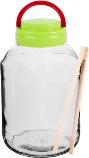 Nádoba na nakladanie s viečkom a kliešťami 3 l