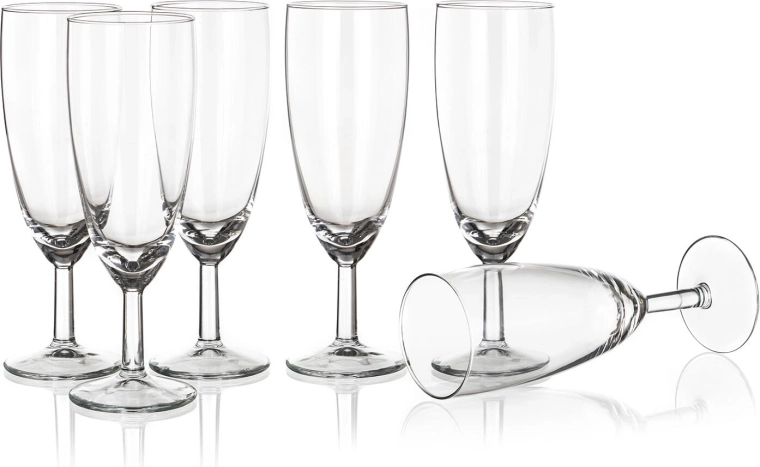 Poháre na šumivé víno Flute 150 ml – sada 6 ks