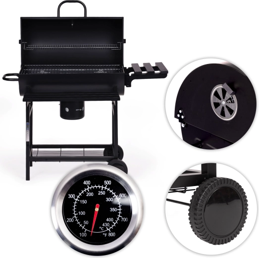 Presná kontrola teploty s teplomerom a ventiláciou