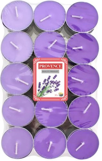 Vonné čajové sviečky Provence s vôňou levandule, 30 ks