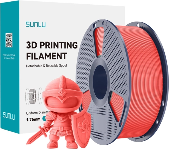 Filament SUNLU PLA+ 1,75 mm – čerešňovo červená