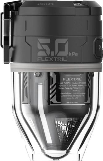 Flextail Max Pump 3 prenosná elektrická pumpa so svetlom, čierna