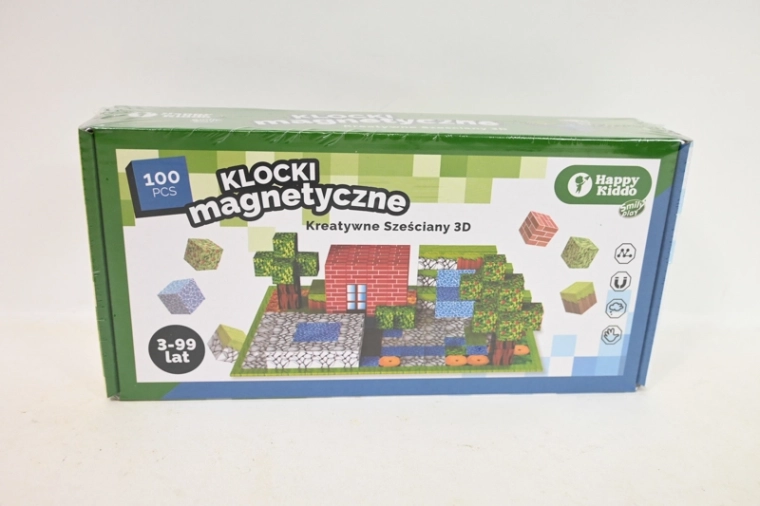 SmilyPlay magnetické stavebné kocky Happy Kiddo (100 dielov)