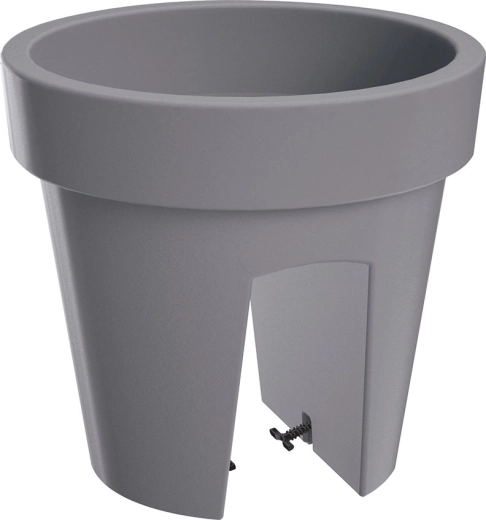 Kvetináč na zábradlie Lofly Railing 24,5 cm – sivý kameň