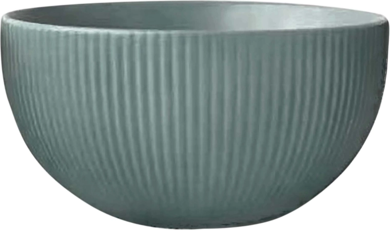 Keramická miska Kitchisimo 320 ml rebrovaná zelenošedá