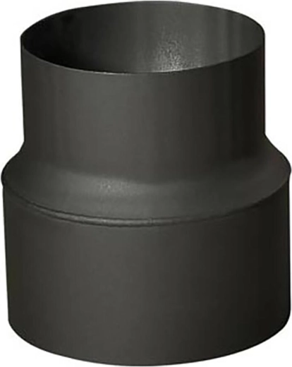 Dymová rúrová redukcia 180/130 mm, dĺžka 160 mm, hrúbka 1,5 mm, čierna