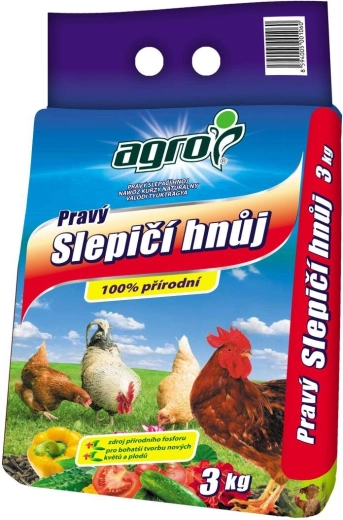 Pravý slepačí hnoj 3 kg AGRO
