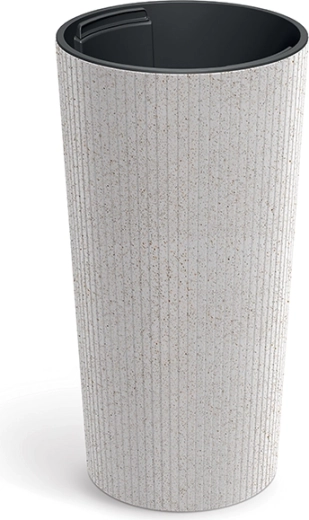 Kvetináč Lamia Slim Eco Wood 20 cm biely
