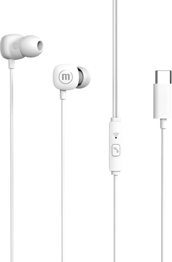 Maxell Square+ slúchadlá do uší USB-C biele