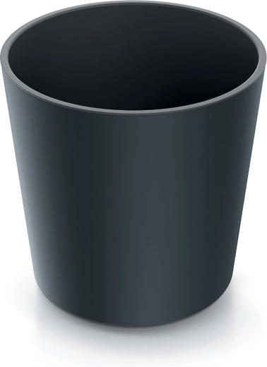 Kvetináč Urbi Round s vložkou 25 cm – antracit