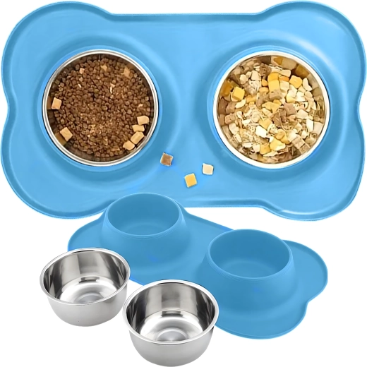 Hygienické nerezové misky 2 × 450 ml