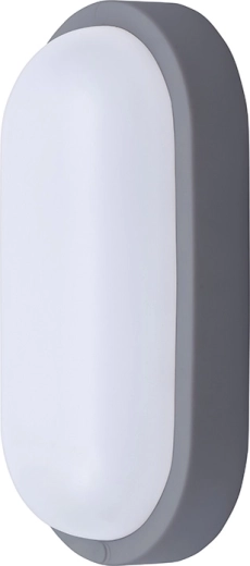 Solight oválne LED vonkajšie a vnútorné svietidlo 20 W 1500 lm 4000 K IP54 26 cm sivé