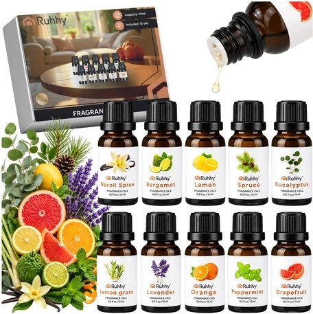 Súprava vonných olejov RUHHY 10 × 15 ml – 10 ks