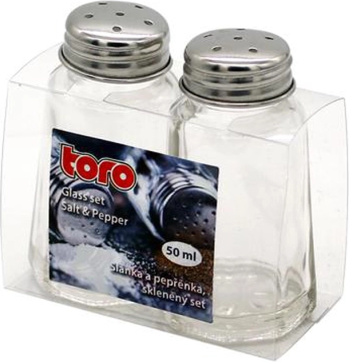 Sklenená soľnička a korenička TORO 50 ml