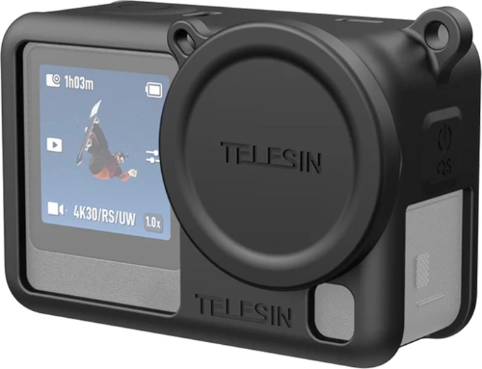 Telesin silikónové ochranné puzdro pre DJI Osmo Action 6 čierne