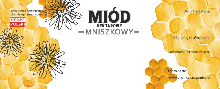 Sada etikiet na med – púpavový nektárový, 154 × 60 mm, 100 ks