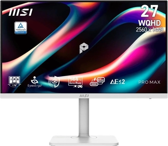 MSI pro max 271qphw 27" biely WQHD 144 Hz monitor