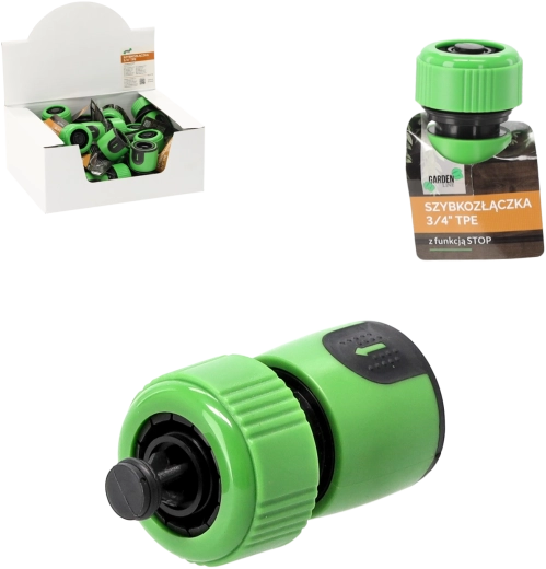 Rýchlospojka 3/4" s funkciou STOP, TPE povrch