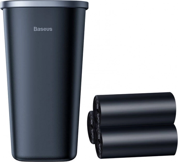 Baseus kôš do auta s vrecúškami, 800 ml, čierny