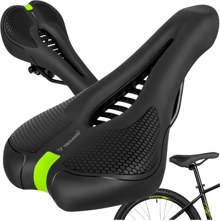 Cyklistické sedlo Trizand 28 × 14 cm, pohodlné odpružené čierne