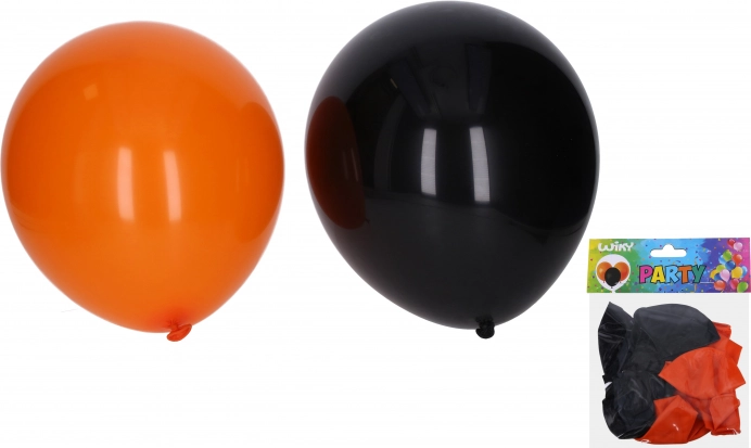 Balóniky na Halloween 30 cm – sada 10 ks, čierne a oranžové