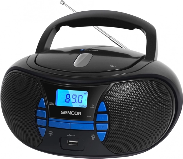 Sencor SPT 2700 bk boombox s CD prehrávačom, bluetooth a FM rádiom - 1 kus