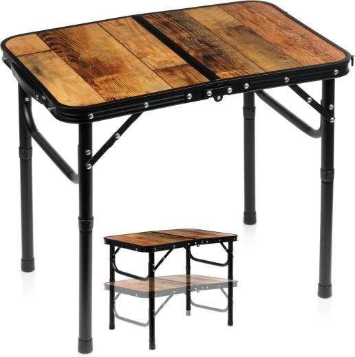 Vilde skladací turistický stolík 2v1 s nastaviteľnou výškou 60 × 40 cm