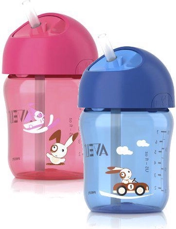 Philips AVENT hrnček so slamkou 260 ml modrý