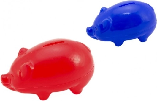 Pokladnička prasiatko plast 16 cm, 2 farby