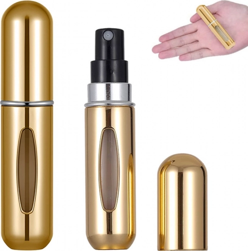 Cestovný plniteľný rozprašovač na parfémy 5 ml – Zlatá