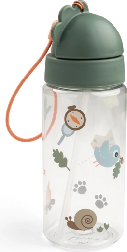 Done by Deer fľaša s náustkom Tiny trails zelená 350 ml